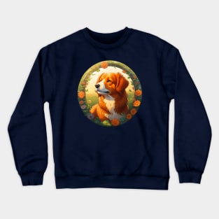 Nova Scotia Duck Tolling Retriever In Spring Crewneck Sweatshirt